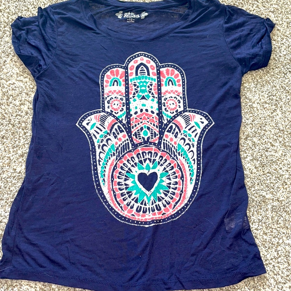 Girls Sz 12 sheer Mudd top EUC:)